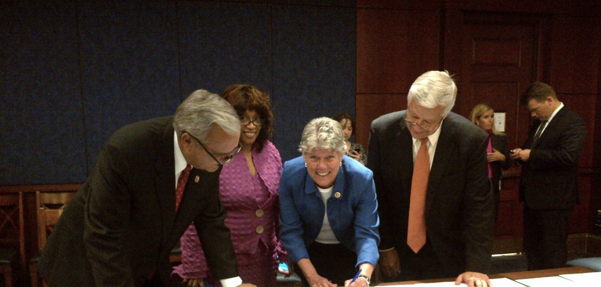 Brownley Signing VA Conference Agreement