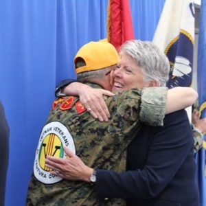 hugging vietnam veteran