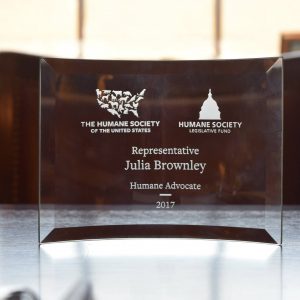 Humane Advocate Award from the Humane Society