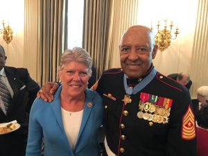 Brownley with Sergeant Major John Canley
